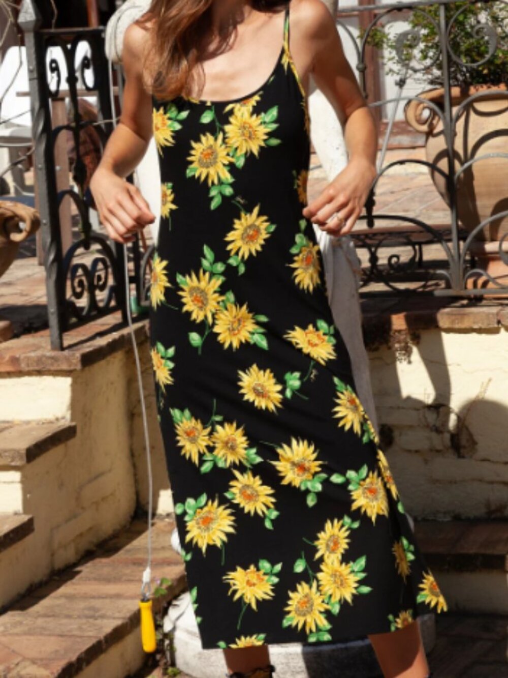 Sofia Slip Dress - Midnight Sunflower - PLUS only